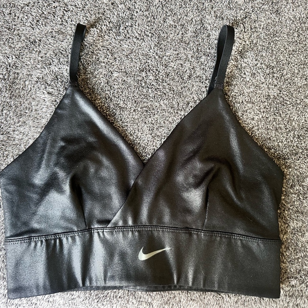 Nike Shiny Black Sports Bra